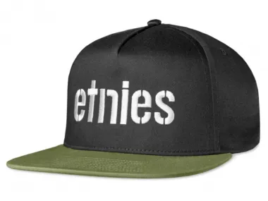 Etnies "Corp Snapback" Cap - Black/Olive