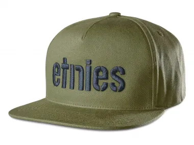 Etnies "Corp Snapback" Cap - Tan/Blue