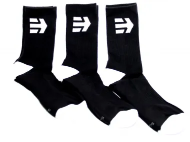 Etnies "Direct V2 3 Pack" Socks (3 Pair) - Black