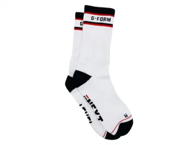G-Form "Mid Calf" Socks - White/Black/Red