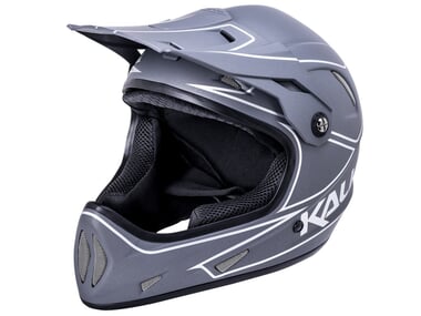 Kali Protectives "Alpine" Fullface Helm - Matt Grey/Silver