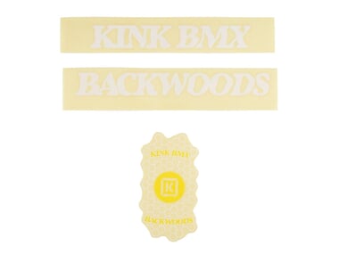 Kink Bikes "Backwoods"  Decal Stickerset - White