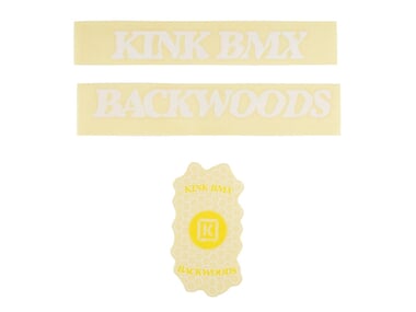 Kink Bikes "Backwoods" Decal Stickerset - White