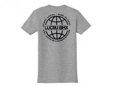 LucruBMX "Global" T-Shirt - Heather Grey