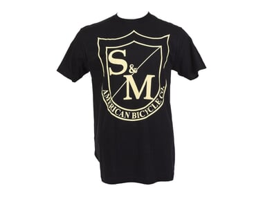 S&M Bikes "Big Shield" T-Shirt - Black/Cream