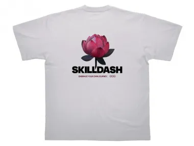 Skilldash "Thrive Lotus" T-Shirt - White