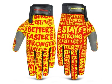 Stay Strong "Sketch" Gloves - Red/Yellow