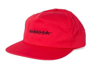 Subrosa Bikes "Crossed Snapback" Cap - Red/Black