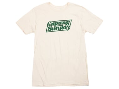 Sunday Bikes "Linked" T-Shirt - Off White/Forest Green
