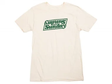 Sunday Bikes "Linked" T-Shirt - Off White/Forest Green