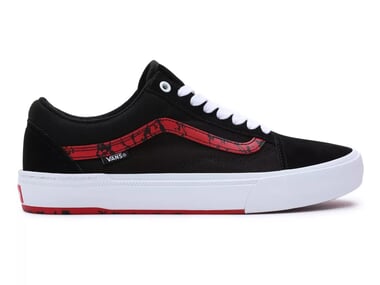 Vans "BMX Old Skool" Shoes - Marble Red/Black/White