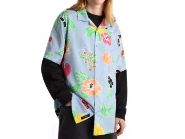 Vans "Fruit Calmosa Button Down" Shirt - Dusty Blue