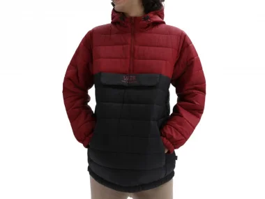 Vans "Carlton Puffer" Jacket - Pomegranate-Black