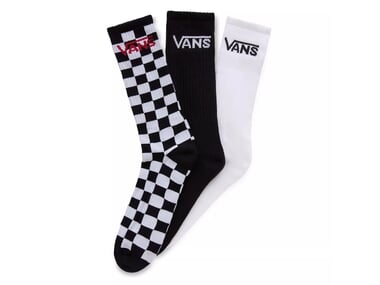 Vans "Classic Checkerboard Crew" Socks (3 Pair) - Black/White