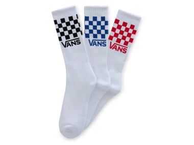 Vans "Classic Checkerboard Crew" Socks (3 Pair) - White