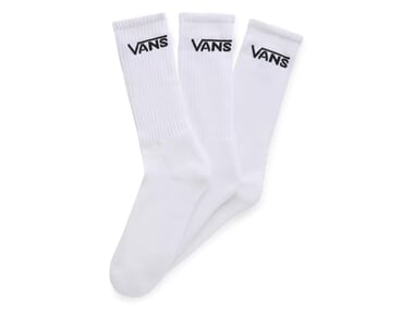 Vans "Classic Crew ROX" Socks (3 Pair) - White/Black