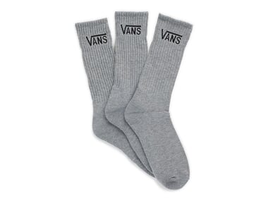 Vans "Classic Crew" Socks (3 Pair) - Heather Grey/Black