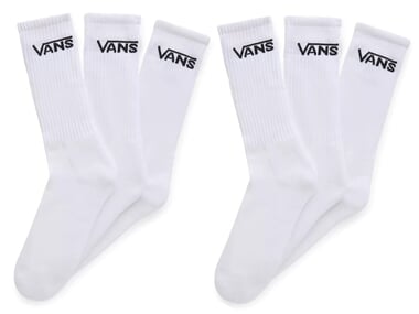 Vans "Classic Crew" Socks (6 Pair) - White/Black