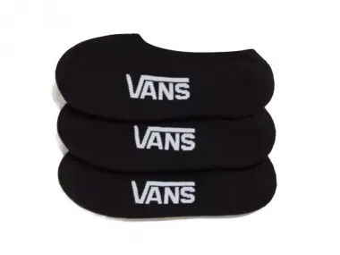 Vans "Classic No Show" Socks (3 Pair) - Black