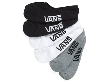 Vans "Classic Super No Show" Socks (3 Pair) - White/Black/Grey