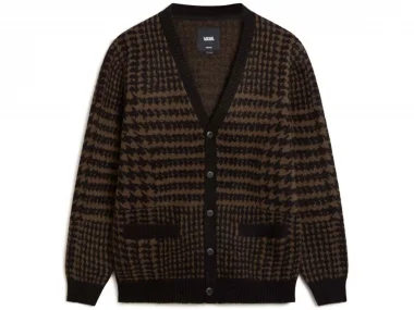 Vans "Houndstooth Cardigan" Pullover - Black/Turkish Coffee