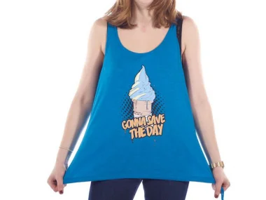 Chico Clothing "Save the Day" Girl Tank Top blau