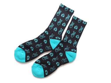eclat "Peace" Socken - Black/Turquoise