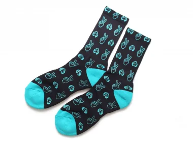 eclat "Icon" Socks - Black/Turquoise