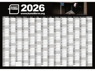 kunstform "2026" BMX Wall Calendar - 594 x 841 mm (DIN A1)