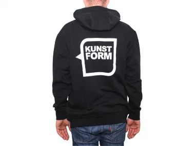 kunstform "Back Logo v2" Hooded Pullover - Black