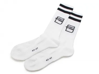 kunstform "Logo" Socken - White