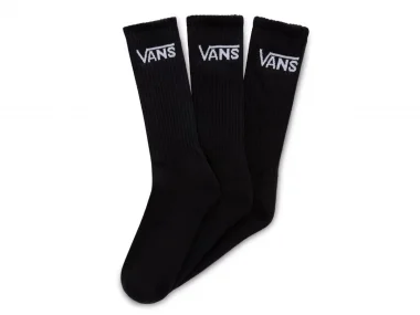 Vans "Classic Crew" Socks (6 Pair) - Black/White