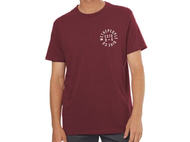 wethepeople "Pocket Estd 96" T-Shirt - Maroon Red