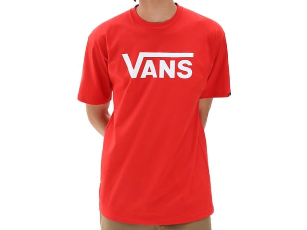 red and white vans shirt