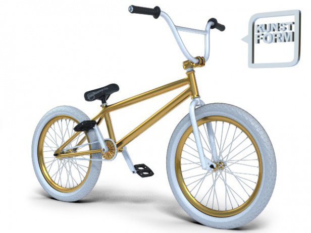 Gold And White Custom BMX Bike | kunstform BMX Shop & Mailorder