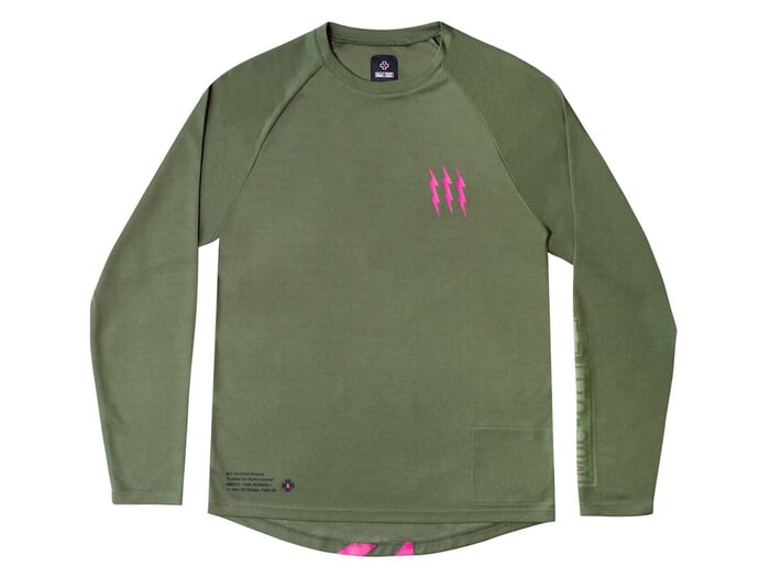 Muc-Off "Long Sleeve Riders" Trikot - Green/Pink