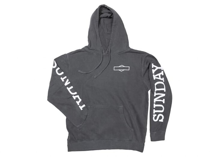 Sunday Bikes "Rockwell Box" Hooded Pullover - Mineral Black