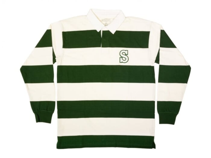 Sunday Bikes "Rugby" Longsleeve - Off White/Forest Green