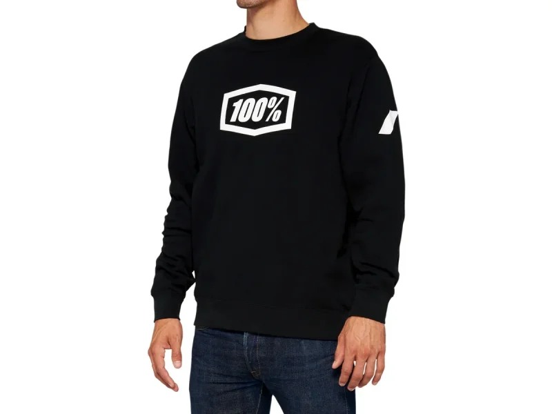 100 Percent "Icon Crewneck" Pullover - Black