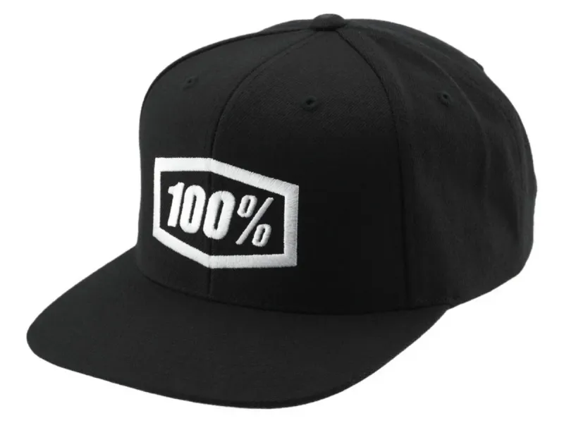 100 Percent "Icon Snapback" Cap - Black