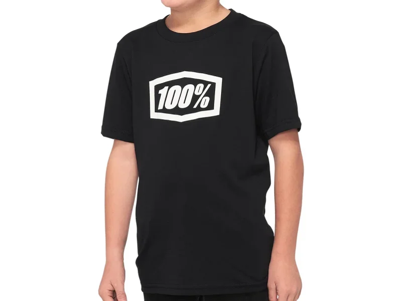 100 Percent "Icon Youth" T-Shirt - Black (Kids)