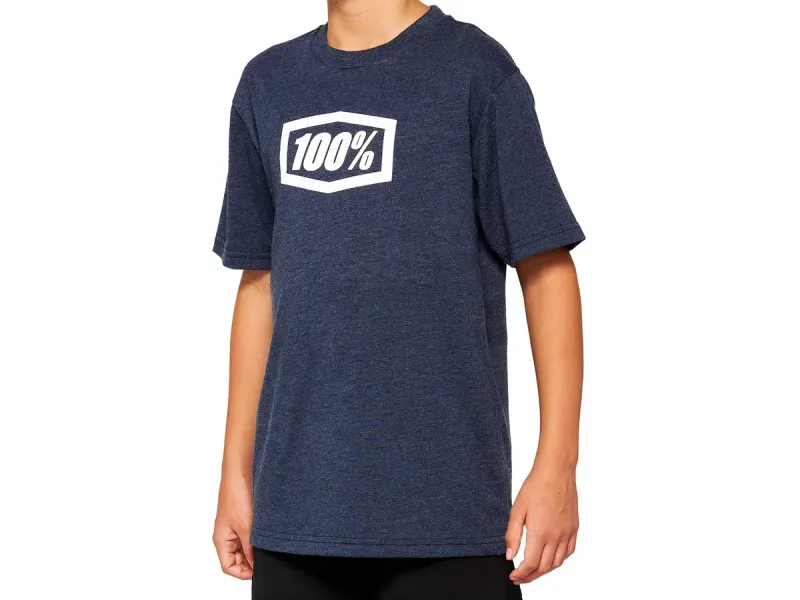 100 Percent "Icon Youth" T-Shirt - Navy Heather (Kids)