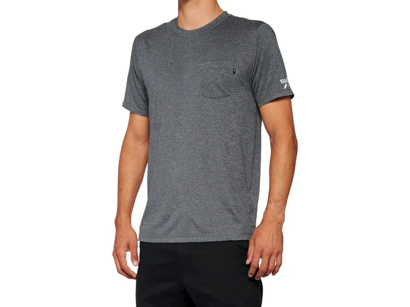 100 Percent "Mission Athletic" T-Shirt - Charcoal Heather