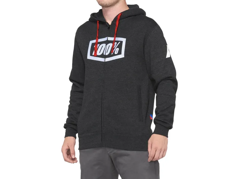 100 Percent "Syndicate" Zipper - Heather Black