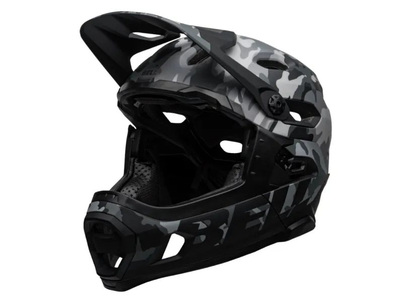 Bell "Super DH" Spherical Fullface Helm - Matte Gloss Black Camo