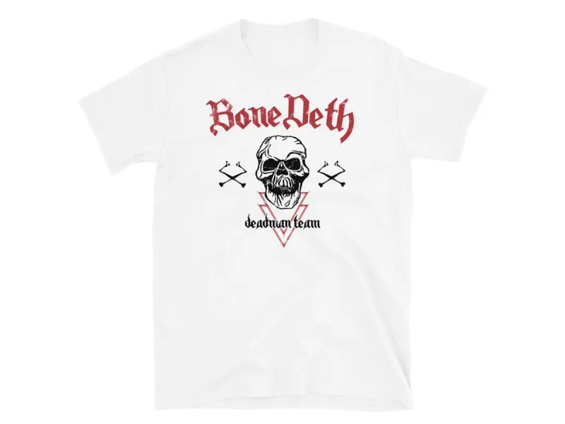 Bone Deth "Team Vintage" T-Shirt - White/Red