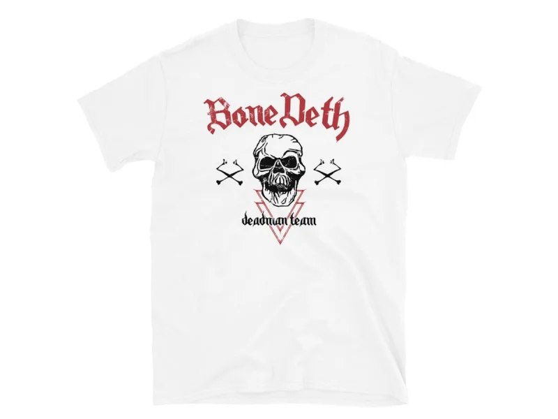 Bone Deth "Team Vintage" T-Shirt - White/Red