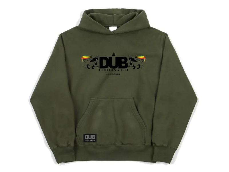 DUB BMX "Crest" Hooded Pullover - Olive