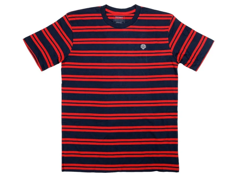 Odyssey BMX "Stitched Monogram" T-Shirt - Blue/Red