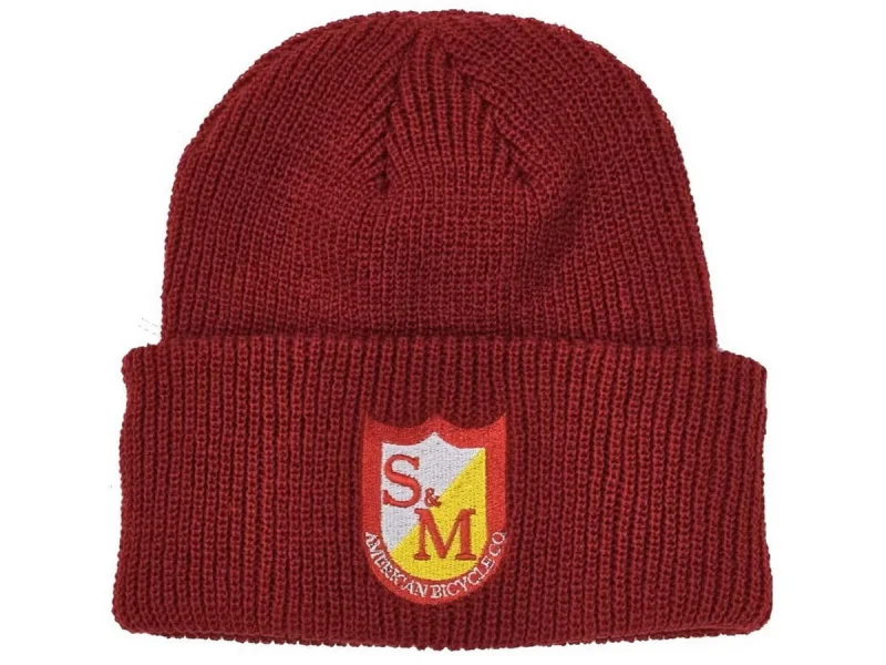 S&M Bikes "Ribbed Cuffed" Beanie Mütze - Red